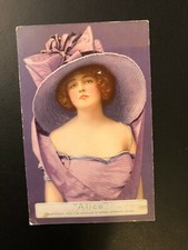Antique 1912 "ALICE"- Postcard Made in USA