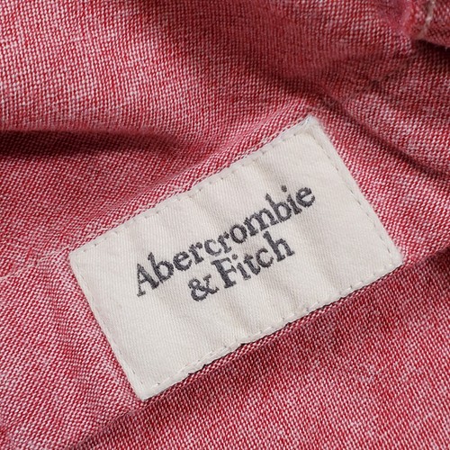 Abercrombie & Fitch Set of 2 Men's Long Sleeve Shirts Size M Pink & Gray Muscle - Picture 13 of 13