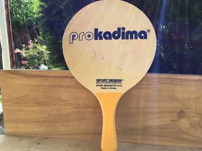 Pro Kadima Wooden Paddle Sport Design Beach Yellow Handle