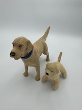 Vtg Barbie Pet Lovin Dogs Golden Retriever And Baby Set 2 Mattel 1998 Flocked