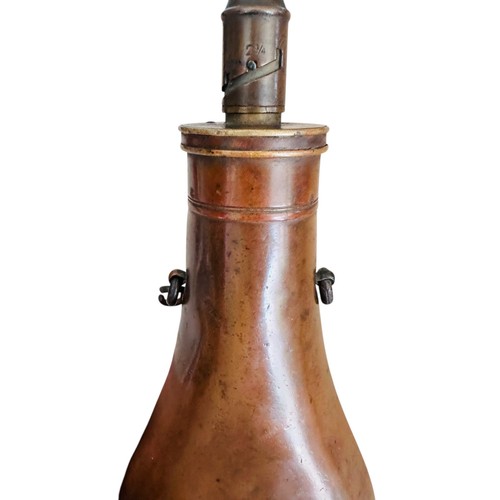 Vtg G & J W Hawksley Sheffield Brass & Copper Civil War Era Black Powder Flask - Picture 6 of 22
