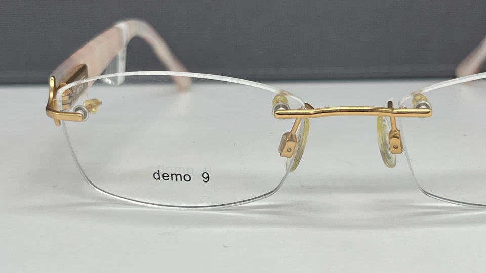 Brille Herren Damen eckig gold randlos Eye max KT 5737 bunt orange gelb - Bild 3 von 4