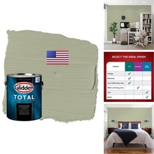 Glidden Total 1 Gal. Olive Spriggreen Flat Interior Paint Primer Glidden Total 1 Gal. Olive Spriggreen Flat Interior Paint Primer