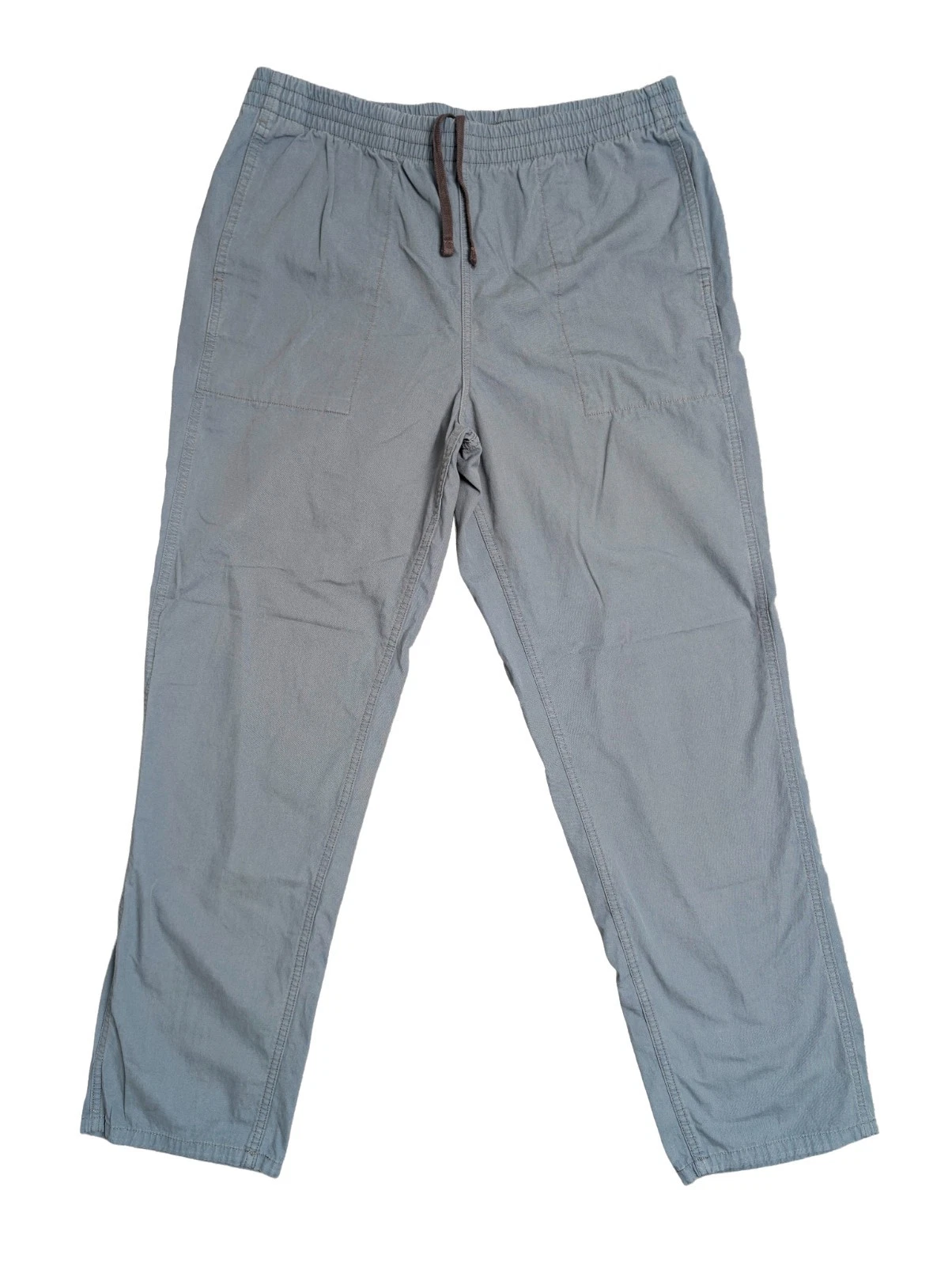 Patagonia Mens Large Cotton Pull-On Pants Elastic Drawstring Waist Gray Casual