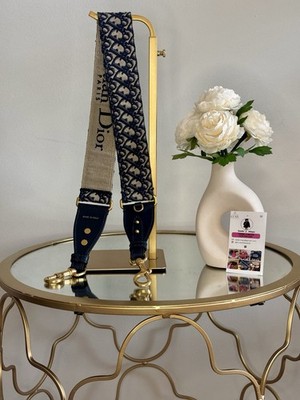 CHRISTIAN DIOR Oblique Studded Bohemian Embellished Shoulder Strap