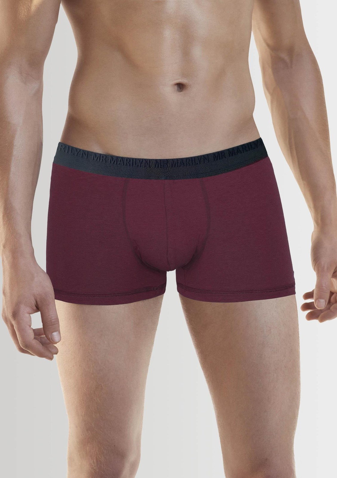 5905168079316 Bokserki mskie klasyczne z modalu i baweny burgund Boxers Pro Ma 4590₽