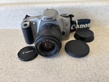 Canon EOS Rebel XS N 35mm Silver Film Camera w/ 35-80mm Lens, New Batteries