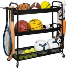 STORAGE MANIAC Basketball 30.71 inches x 9.84 x 33.66 inches, Black