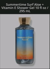 Bath  Body Works Summertime Surf Shower Gel 10 oz New Vanilla Sea Salt Coconut