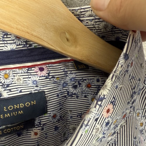 Guide London Premium Floral Shirt Mens Size XXXL 3XL Multicolored Long Sleeve - Picture 7 of 11