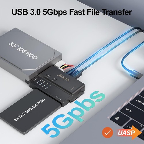 Alxum Adattatore SATA/IDE con clone offline, convertitore di unità disco esterno - Foto 2 di 7