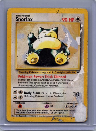 POKEMON SNORLAX 27/64 JUNGLE UNLIMITED DMG
