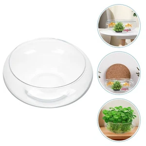Glass Fish Bowl Small Fish Tank Desktop Tank Clear Bowl Hydroponic Plant Pot