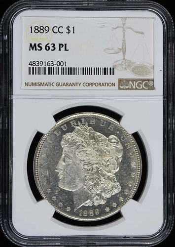 1889-CC Morgan Dollar S$1 NGC MS63PL