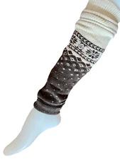 Winter Warm 100% Wool 1 pair  Mongolian Leg warmers for Ski Free US shipping