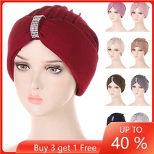 Turban Muslim Women Hijab Chemo Cap Head Wrap Hair Loss Hat Bonnet African Scarf