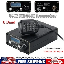 USDX+ SDR Transceiver All Mode 8 Band Radio QRP SSB CW AM FM HF Transceiver US