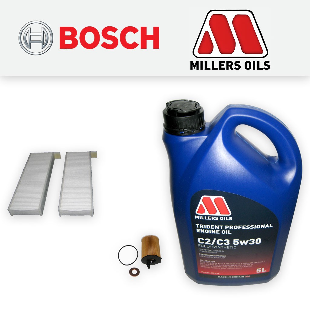 SERVICE KIT for PEUGEOT 3008 1.6 HDI DV6C OIL CABIN FILTERS +OIL (2010-2016)