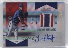 2020 Panini Absolute Jersey Signatures Red 4/49 Jonathan Hernandez Auto 0i5i