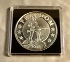 1 Troy oz, 2008   FREEDOM-GOLD IS MONEY .999 FINE SILVER ROUND