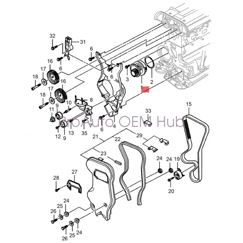 For Suzuki Forenza Reno 2005-2008 2.0 92064250 OEM Dayco Water Pump With Gasket - Image 4 of 4