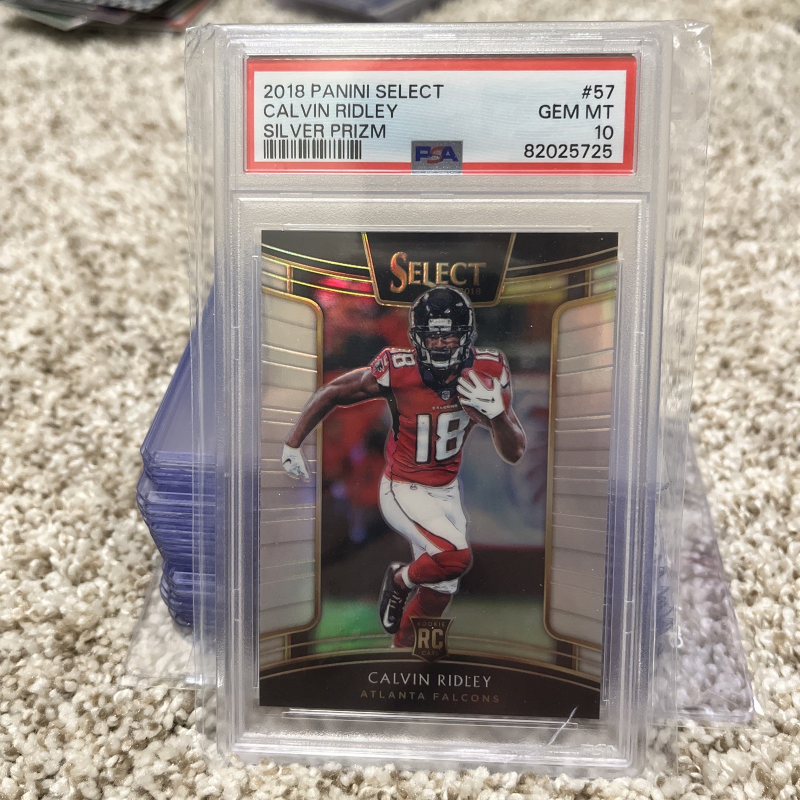 2018 Panini Select - Concourse Calvin Ridley #57 Silver Prizm (RC)