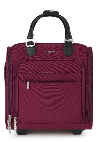 Baggallini 2 Wheel Under Seater Carry On in Eggplant