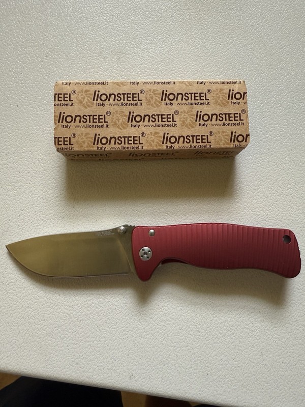 Lionsteel Folding Pocket Knife - Red Molleta