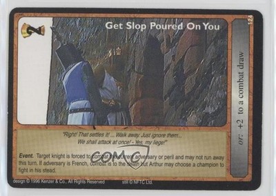 1996 Monty Python and the Holy Grail Trading Card Game Get Slop Poured On You