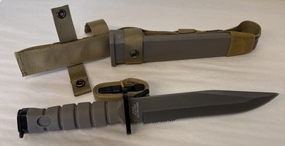 Vintage OKC3S Knife Marine Corps USMC Bayont & Scabbard Ontario OKC-3S USA