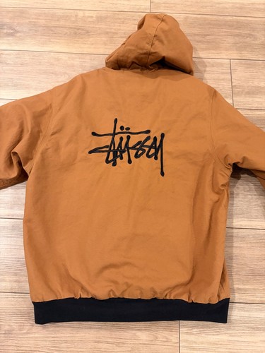Brown stussy workwear jacket size M