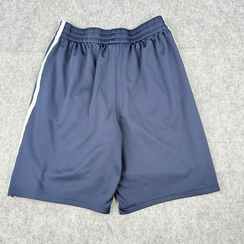 Adidas Youth Shorts Navy Blue White 3 Stripes XL (18/20) Kids Drawstring Stretch - Picture 6 of 9