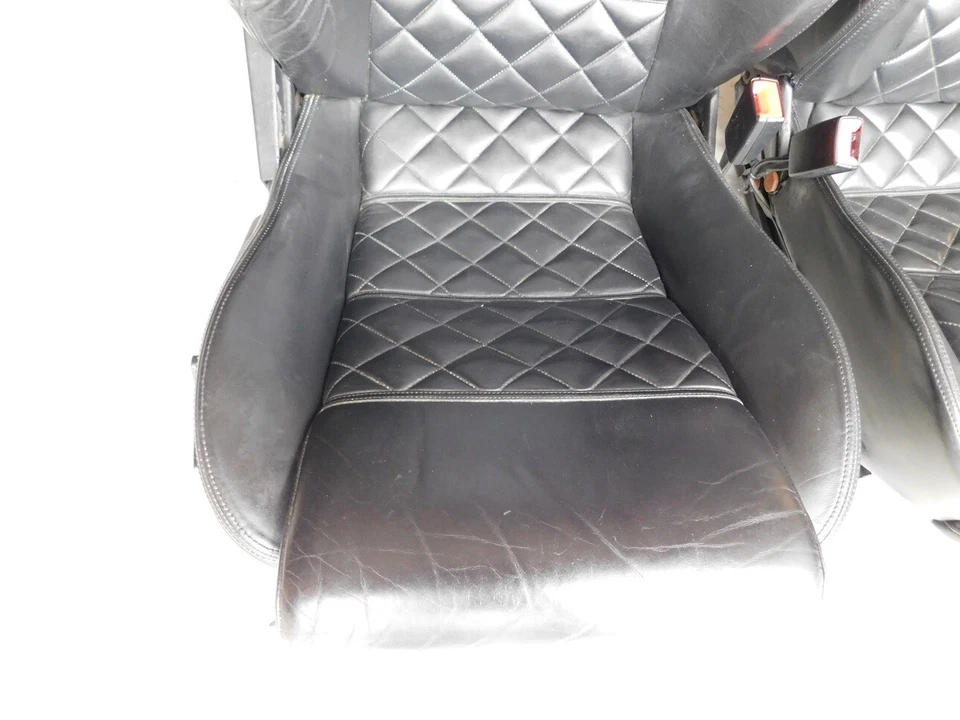 Lamborghini Gallardo Spyder LP560 2010 Black Leather Power Seats Pair J109 - image 3 of 4