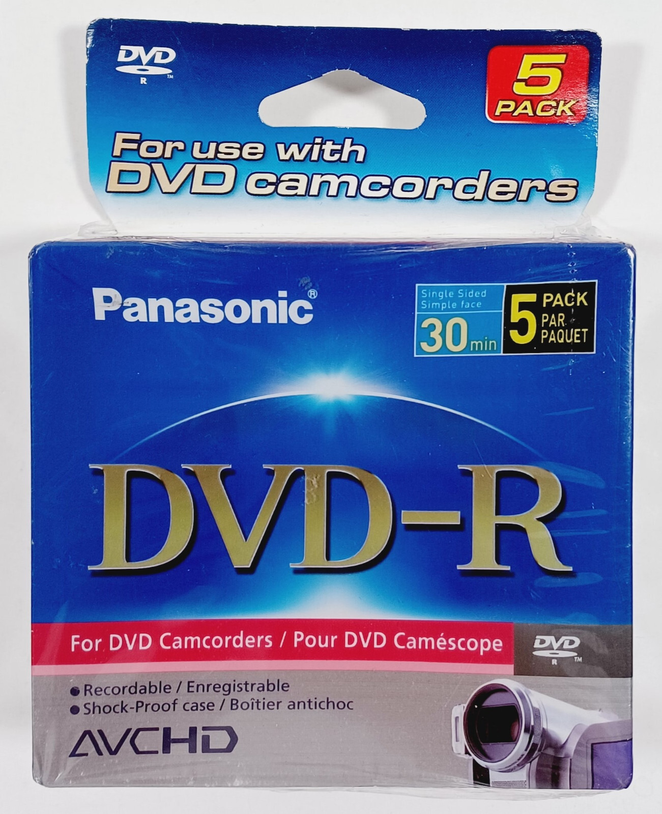 Panasonic LMRF30V5 DVDR Camcorder Mini Blank Disc 5 Pack New Sealed