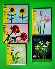 Lego Flower Lot 5: 40646 40524 40460 40461 40647 Valentine Botanical Collection