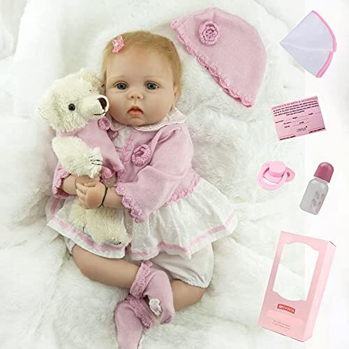 ZIYIUI Simulazione Reborn Baby Dolls 22 Pollici 55 Cm Realistica Bambole (g9Q)