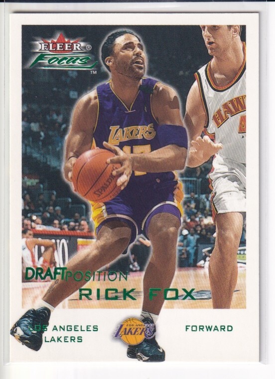 2000-01 Fleer Focus Rick Fox Draft Position #178 Lakers #003/100