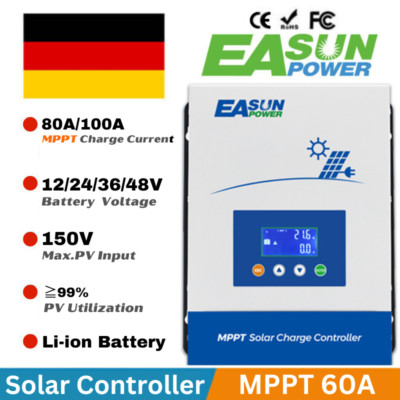 Easun 80A/100A MPPT Solar Ladeger?t Controller Panel Regler F��r 12V/24V/36V/48V