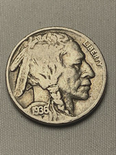 1936 Buffalo Nickel No Mint Mark
