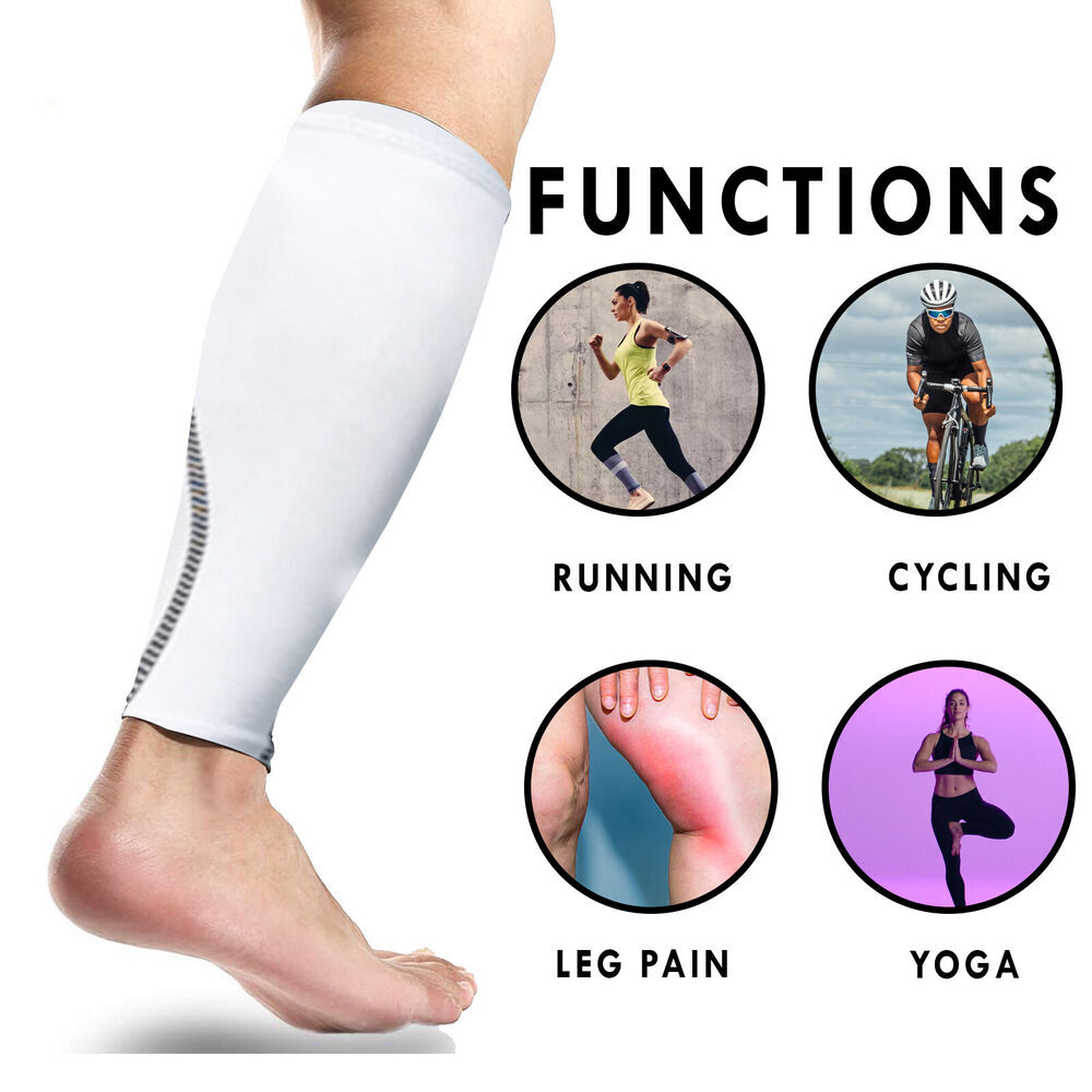 Compression Calf Leg Sleeves Sport Shin Pain Splint Cramp Support