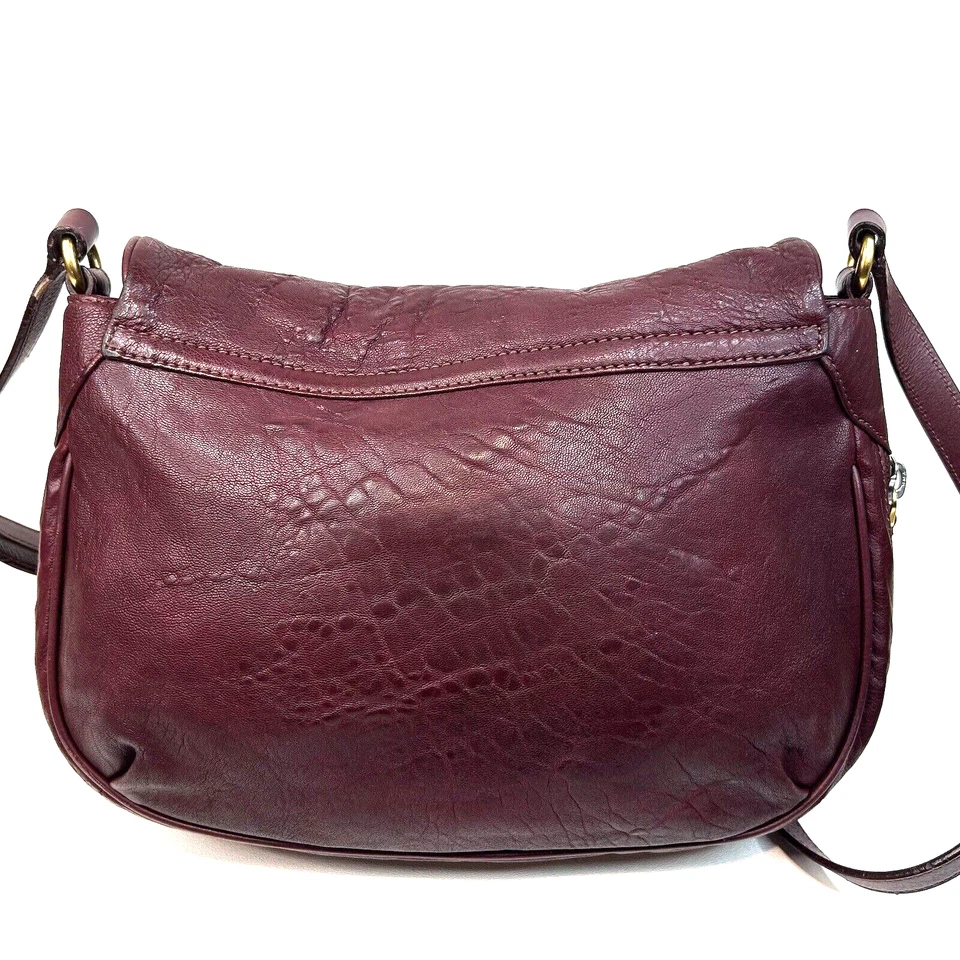 : Bolso Bandolera Preppy MARC JACOBS Cuero Granate Nash Cartera Extensible Lavado Foto 2 de 4