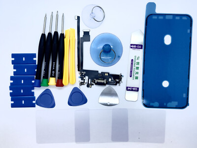 Charging Port Dock Connector Flex Cable kit ,mic for black iPhone