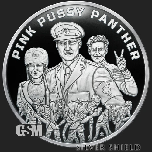 2022 1OZ Pinki Pussy Panther Proof - Silver Shield .999 " Canada's PM Trudeau