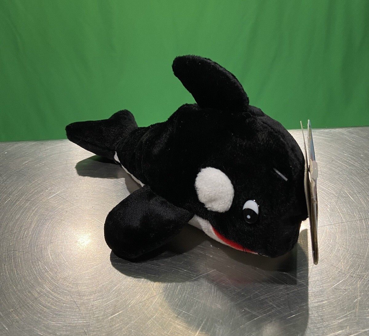 Cute Vintage Orca Killer Whale Bean Bag Plush Pebble Pets Imperial