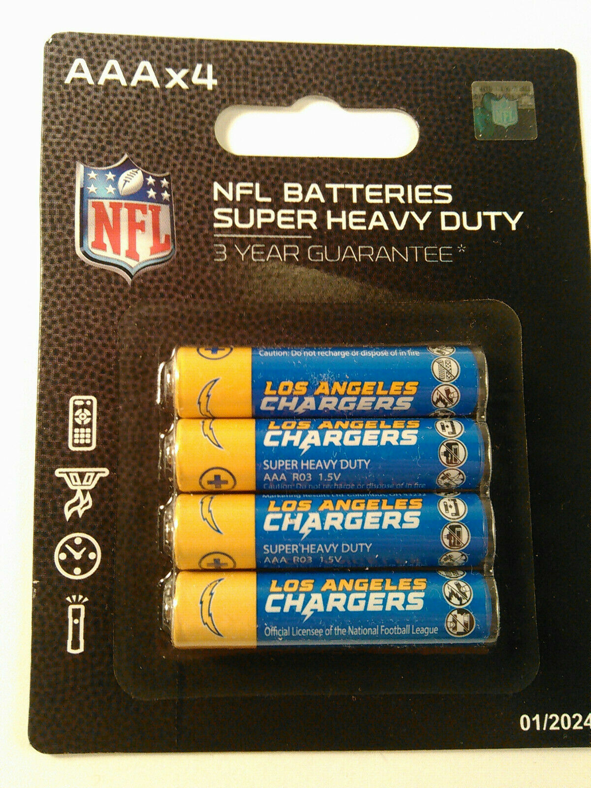 Los Angeles Chargers Official NFL Collectible Souvenir Batteries AAA