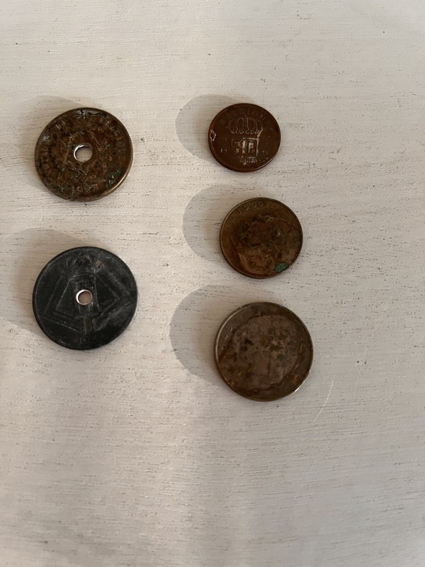 Historic Coins Of Belgium Lot Of 5