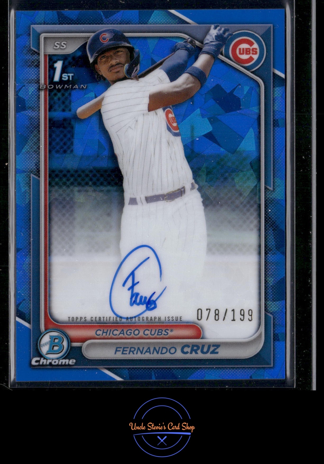 2024 Bowman Chrome Sapphire #CSPA-FC Fernando Cruz Prospect Autographs #/199