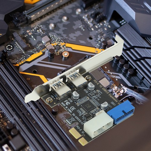 PCI-E USB Adapter 2 Ports Expansion Card Computer PCI-E Double USB Converter - Afbeelding 5 van 12