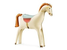 Cream Standing Horse Foil Balloon, 86.5 x 73 cm