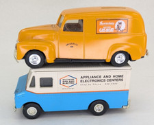 2 Ertl Bank Trucks Chevy Panel Natural Gas Heat Owl Wise Choice BGE Baltimore